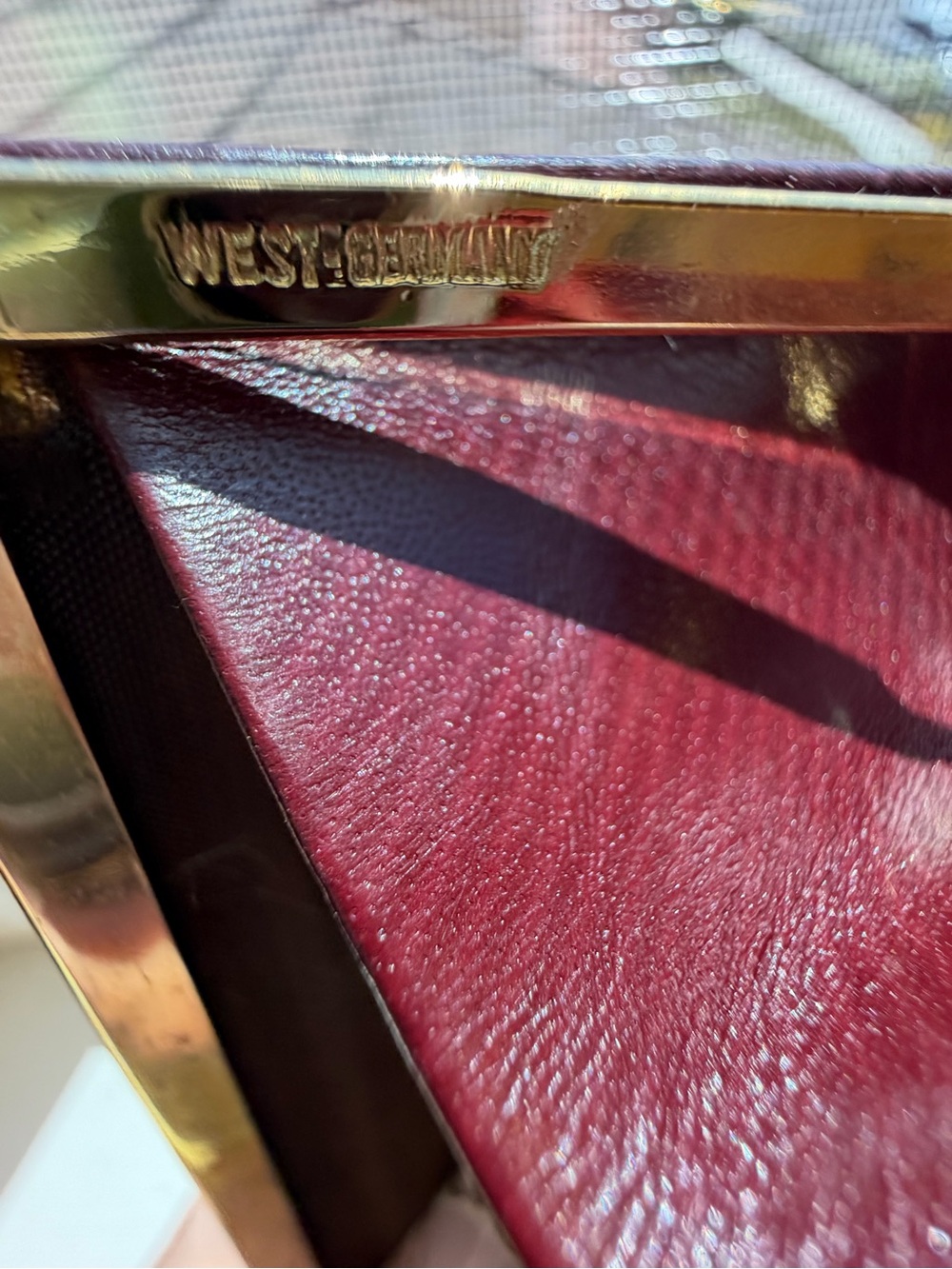 Vintage Rare Dunhill England West Germany Oxblood Leather Kiss-lock Wallet✨✨ - Picture 5 of 12